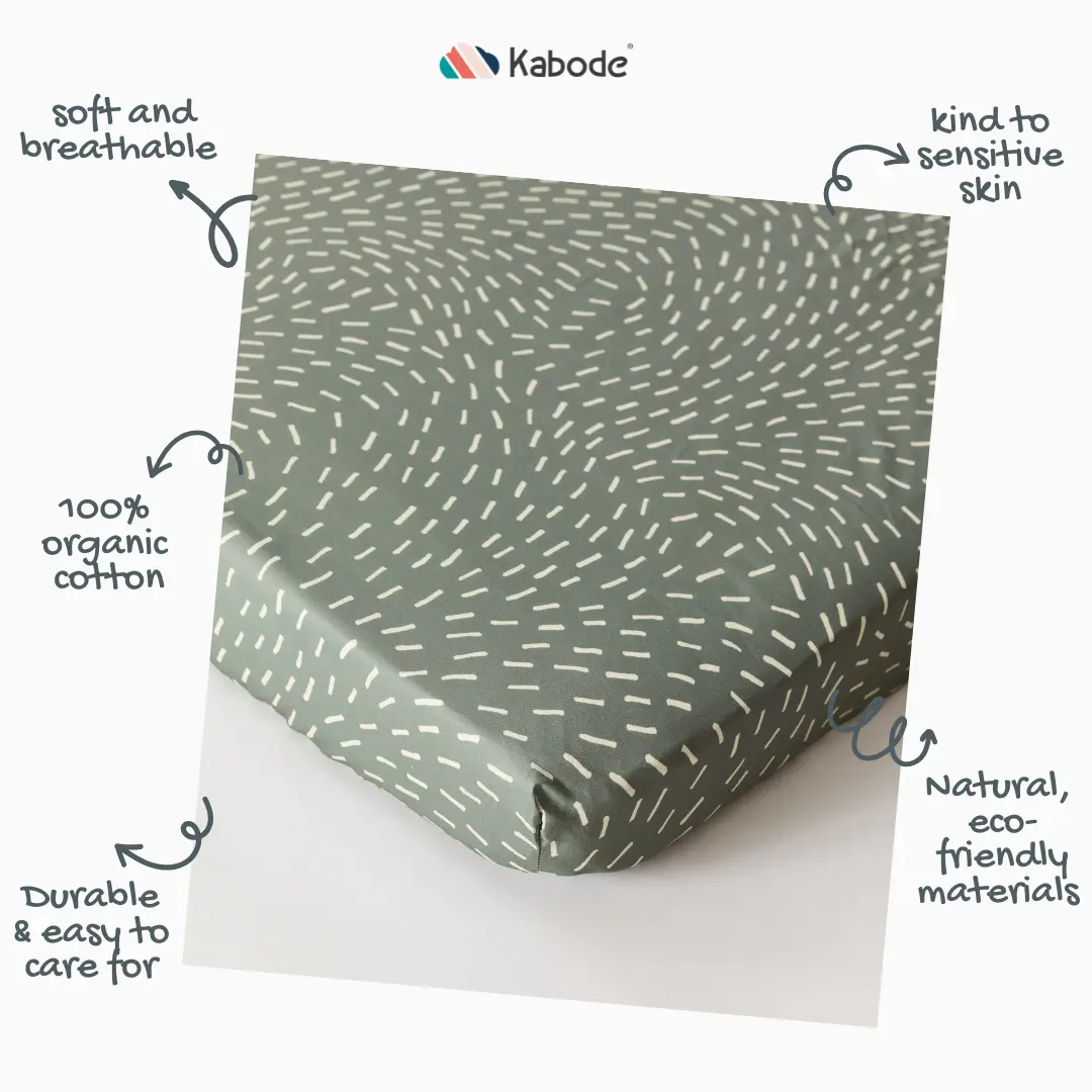 Dashes Organic Cotton Fitted Sheet - Image 3