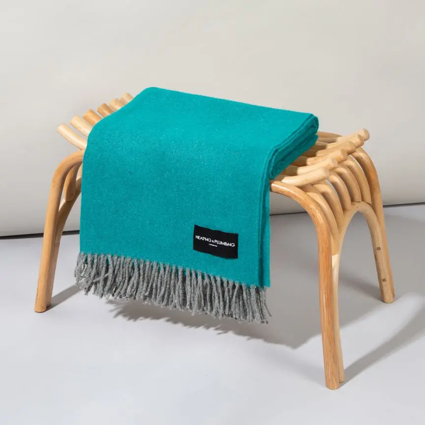Daydreams - Merino Lambswool Throw - Deep Sea Green - Image 3