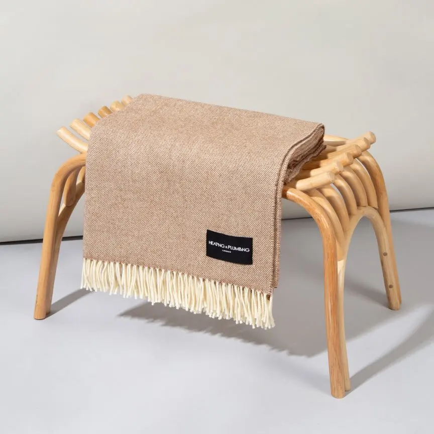 Daydreams - Merino Lambswool Throw - Hazelnut - Image 2