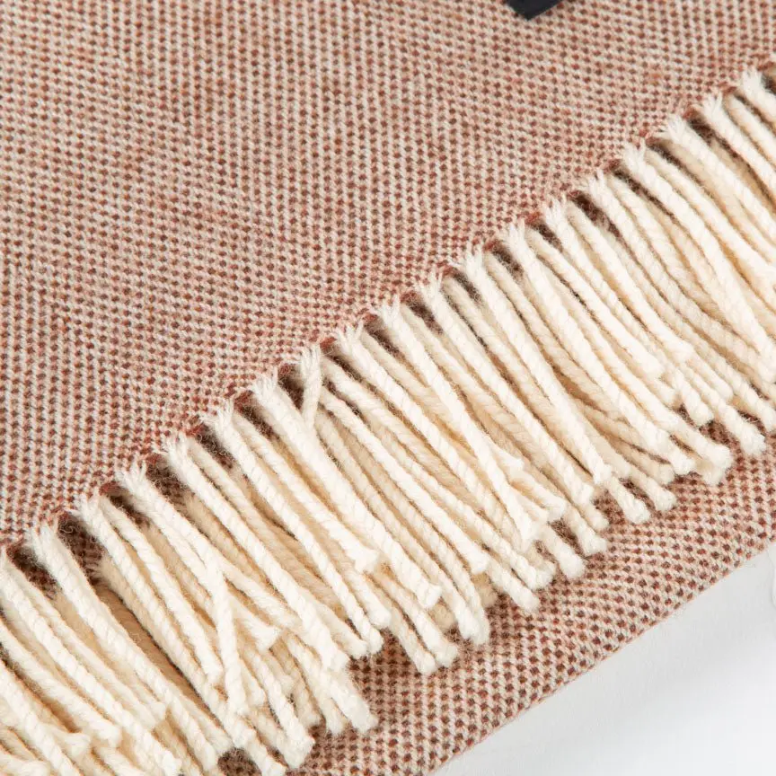 Daydreams - Merino Lambswool Throw - Hazelnut - Image 6