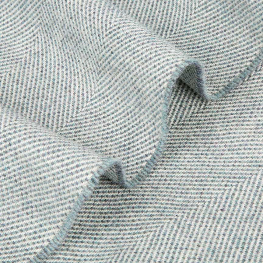 Daydreams - Merino Lambswool Throw - Light Blue - Image 5
