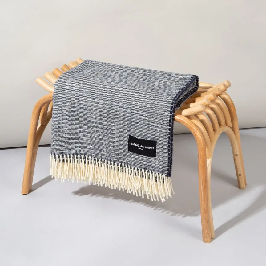 Daydreams - Merino Lambswool Throw - Navy - Image 2