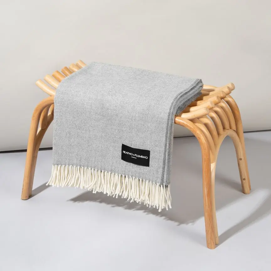 Daydreams - Merino Lambswool Throw - Soft Grey - Image 2