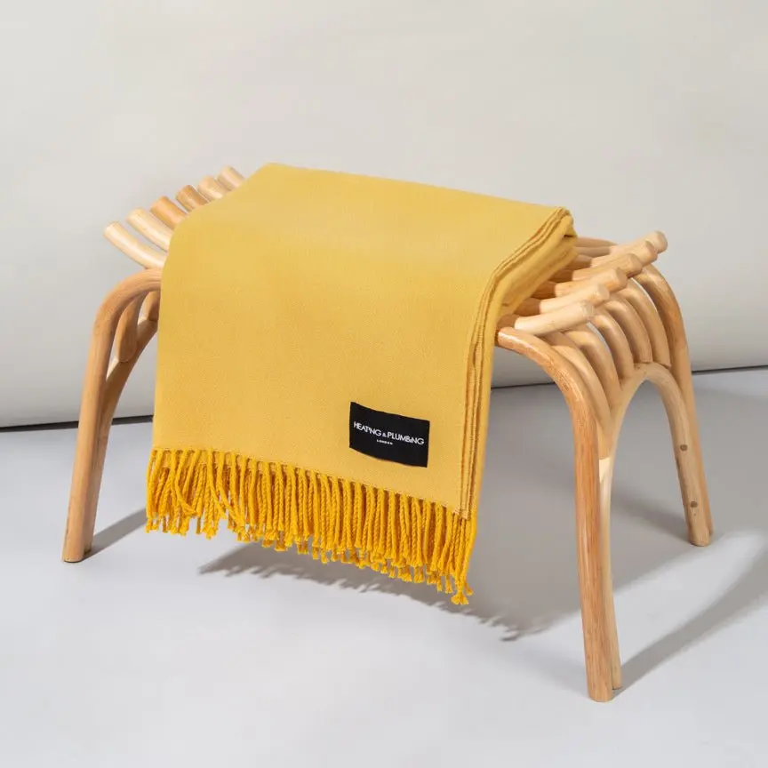 Daydreams - Merino Lambswool Throw - Sunflower Yellow - Image 2