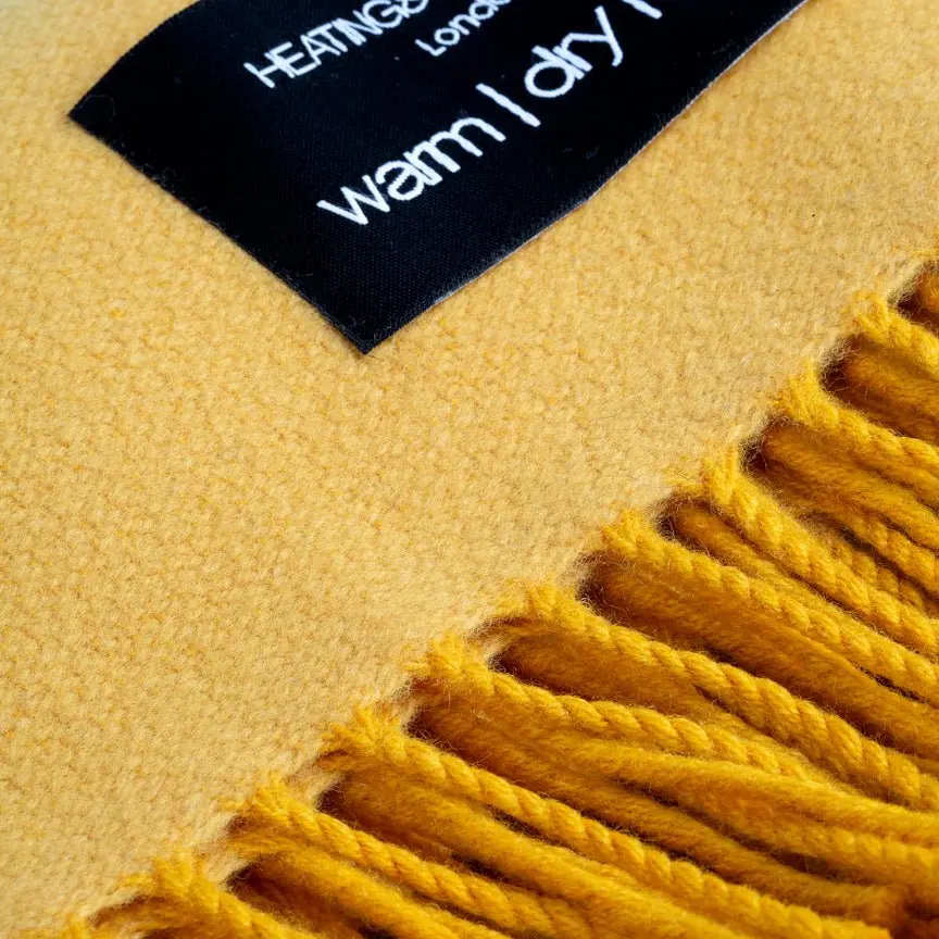 Daydreams - Merino Lambswool Throw - Sunflower Yellow - Image 4