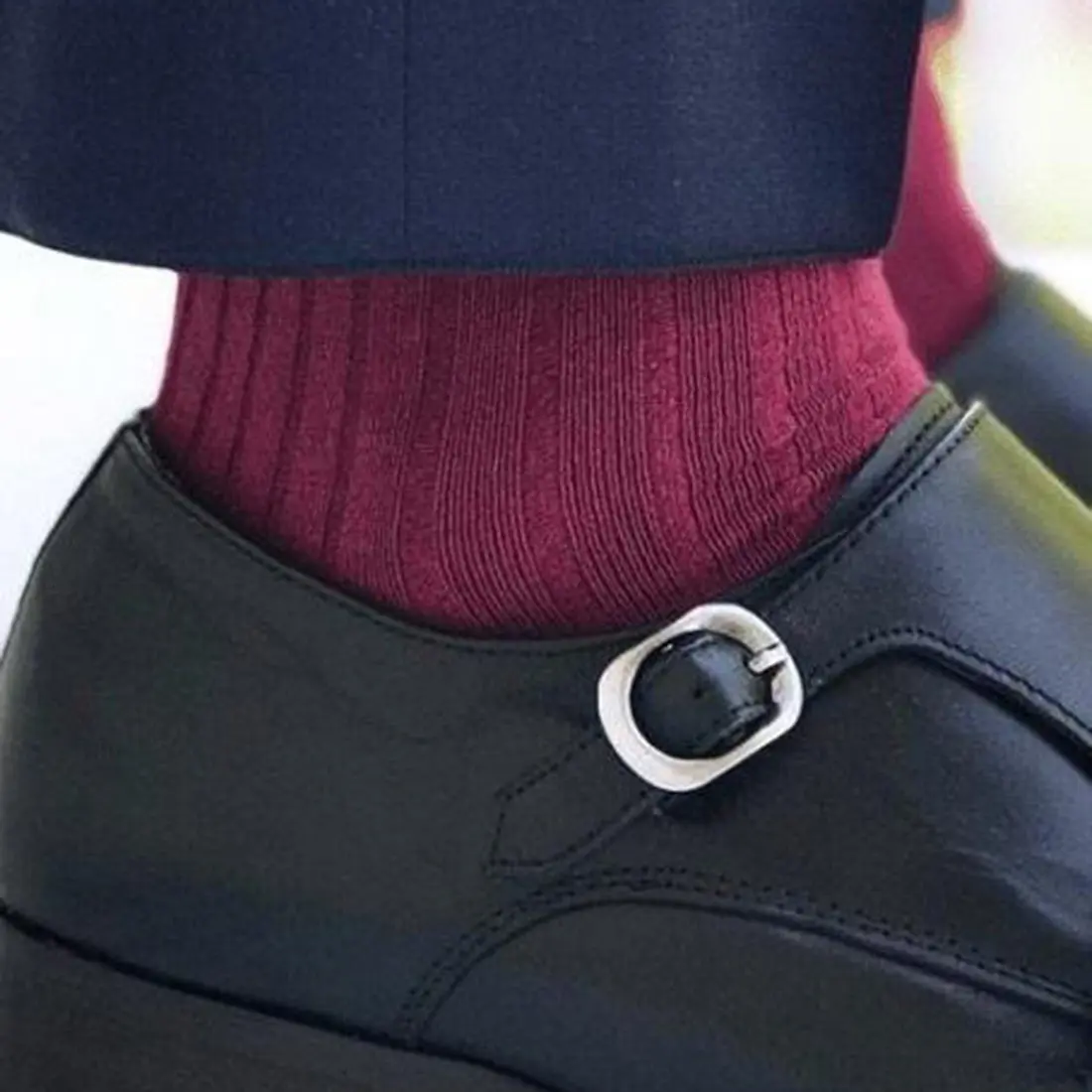 Deep Burgundy Bamboo Socks - Image 2
