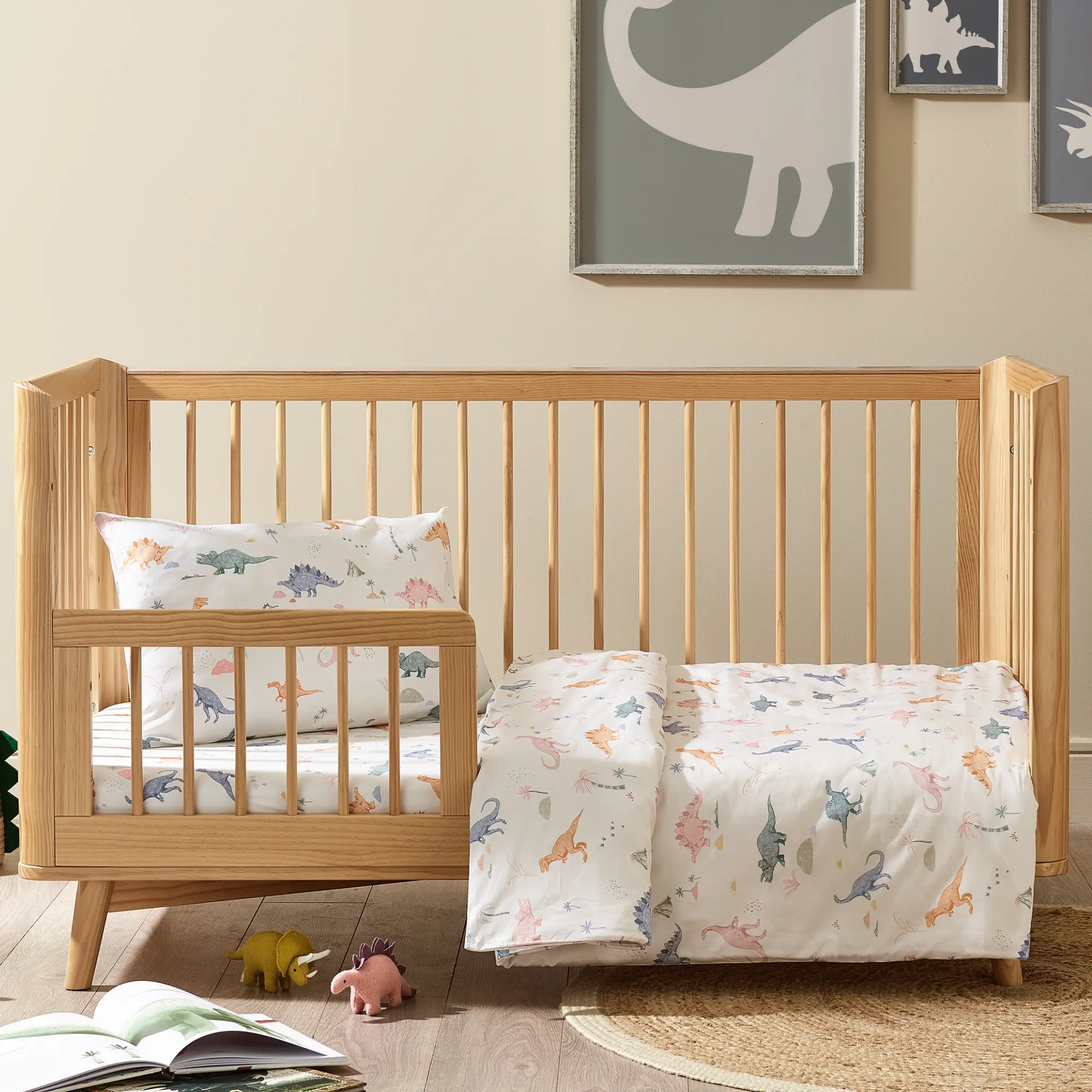 Dino Organic Cotton Duvet Cover & Pillowcase - Image 3