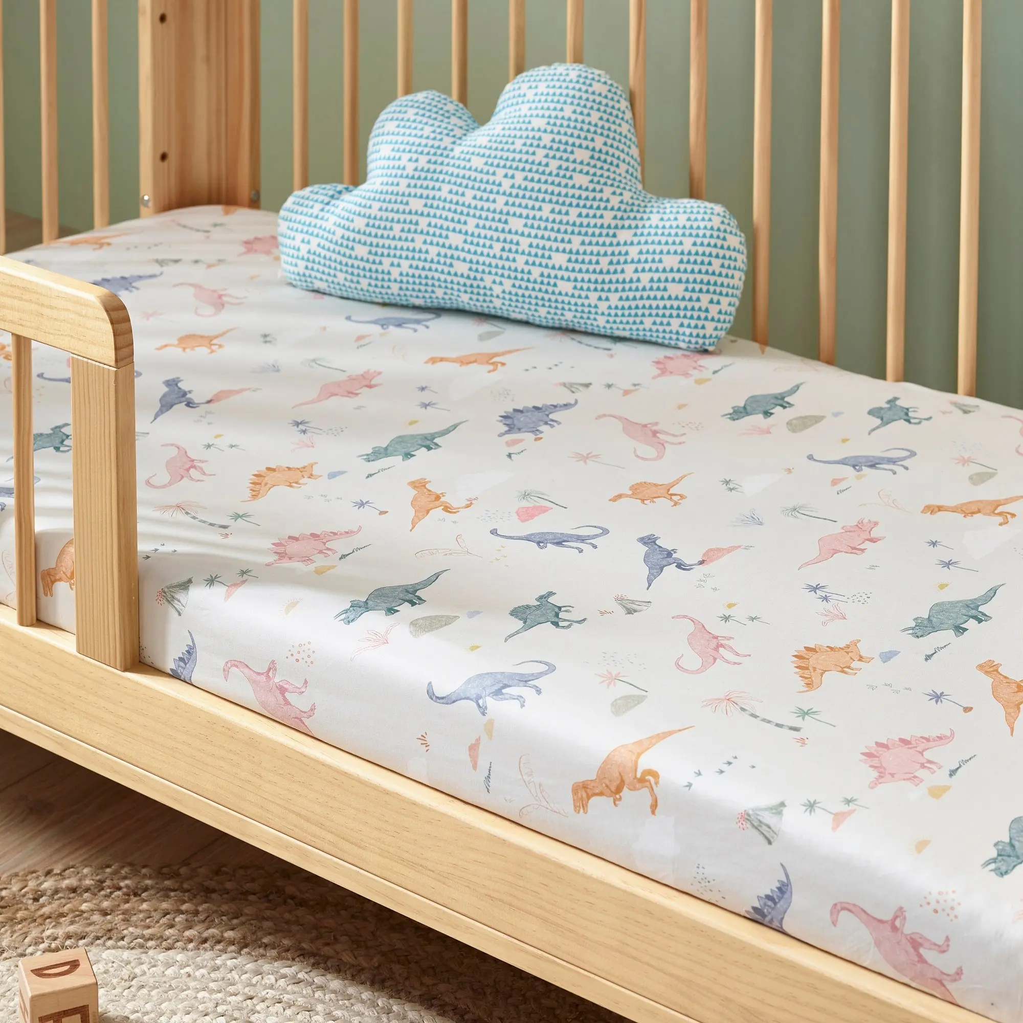 Dino Organic Cotton Fitted Sheet - Image 2