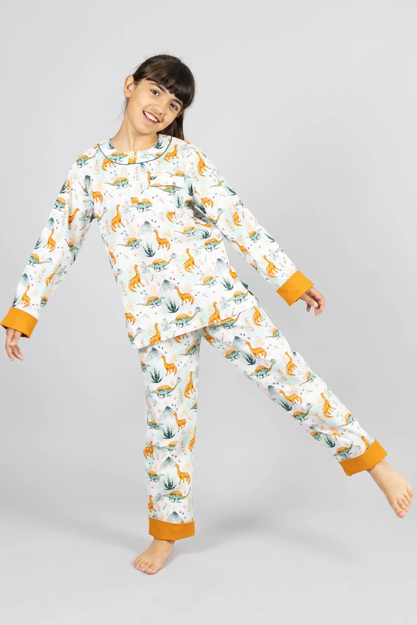 dinosaur summit Kids Organic Cotton Pyjama Trouser Set - Image 3