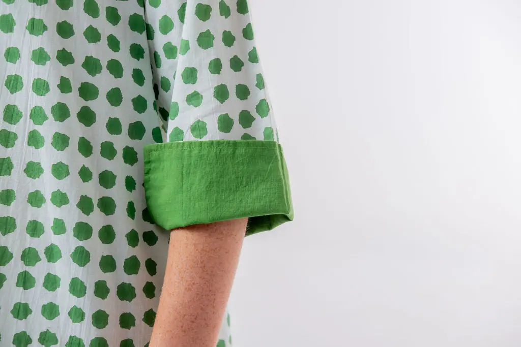 Disha Green Polka Dot Tunic - Image 13