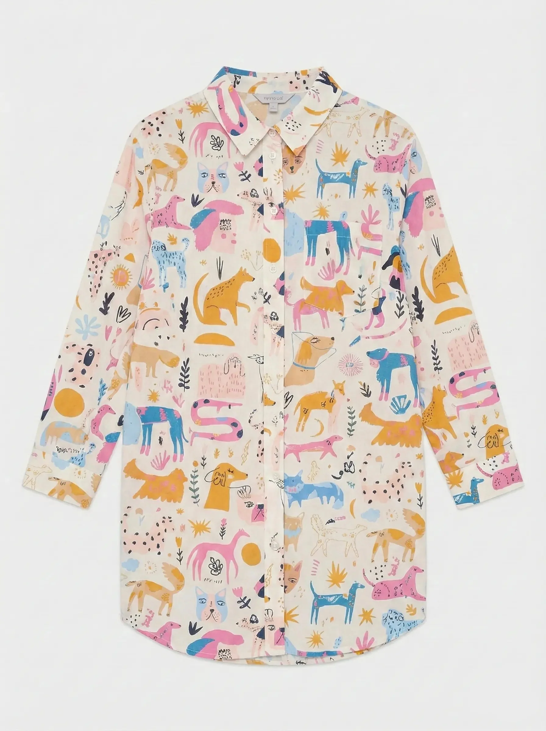 Dog Print Women's Organic Cotton Nightshirt
