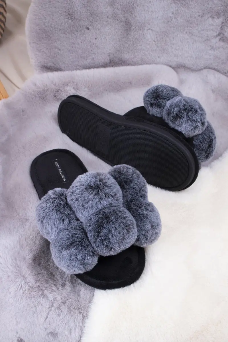 Black Dolly Slippers - Image 3