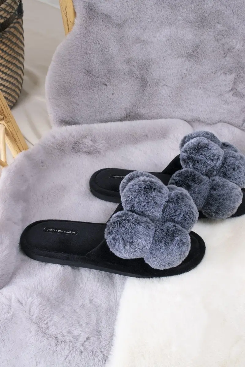 Black Dolly Slippers - Image 4