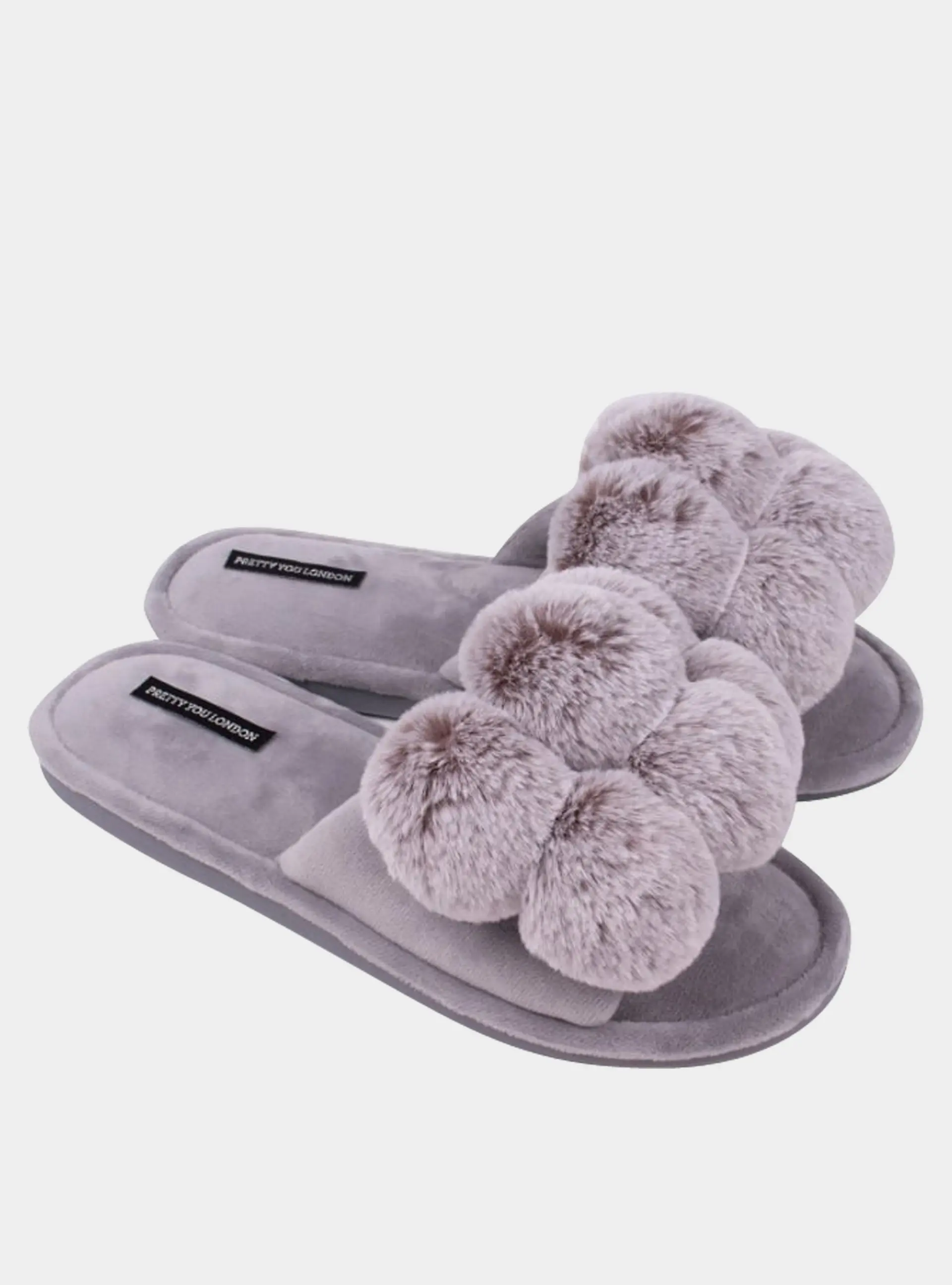 Grey Dolly Slippers