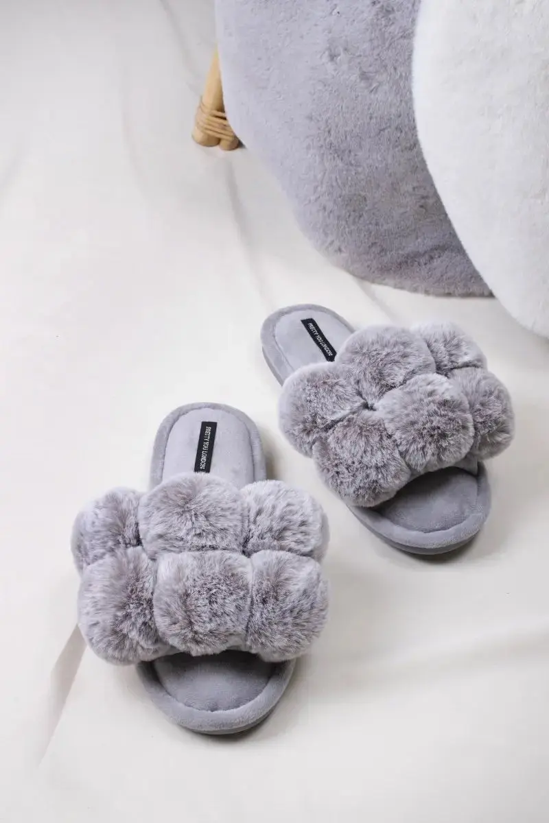 Grey Dolly Slippers - Image 2