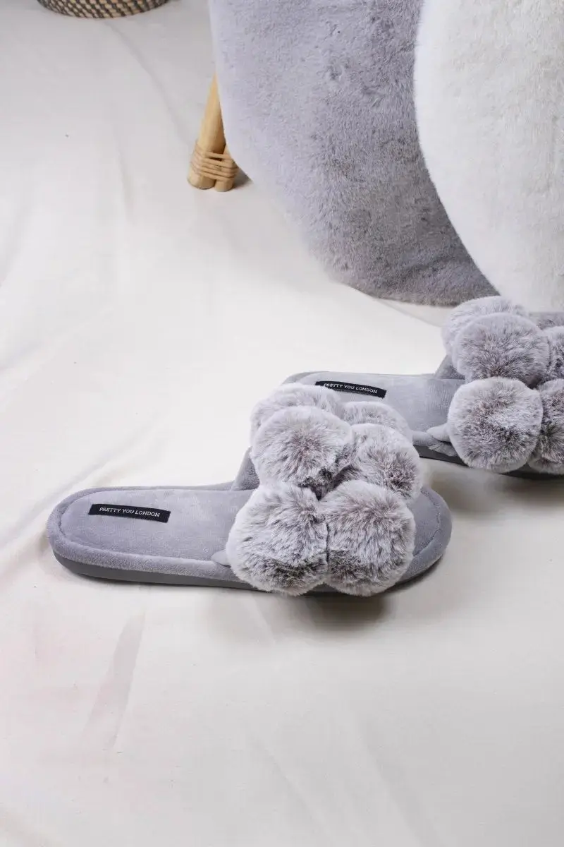 Grey Dolly Slippers - Image 4