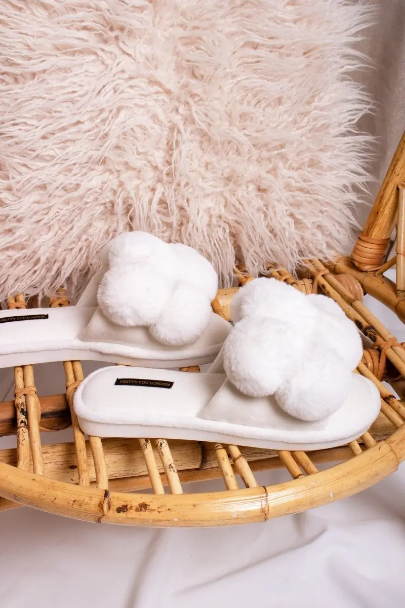 White Dolly Slippers - Image 4