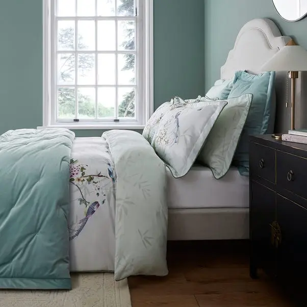 Dorma Burford Velvet Seafoam Bedspread - Image 4
