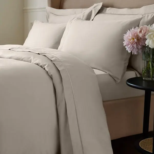 Champagne Dorma Egyptian Cotton Sateen 1000 Thread Count Standard Pillowcase - Image 3