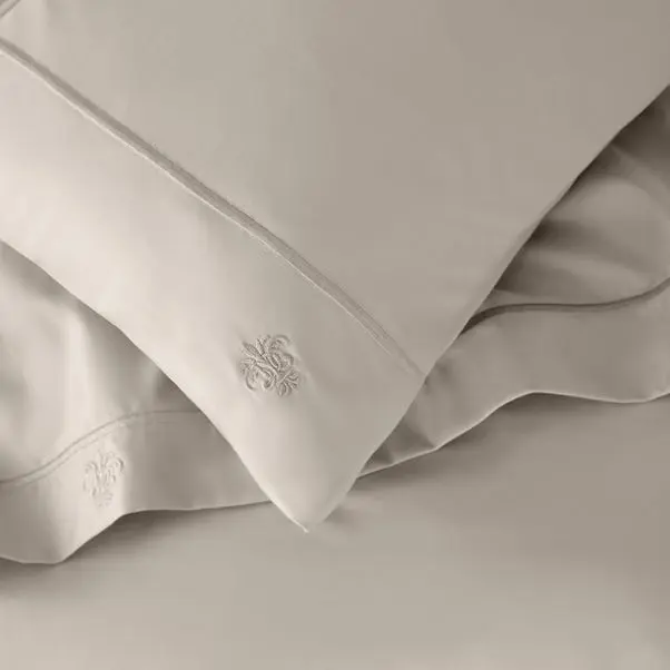 Champagne Dorma Egyptian Cotton Sateen 1000 Thread Count Standard Pillowcase - Image 4