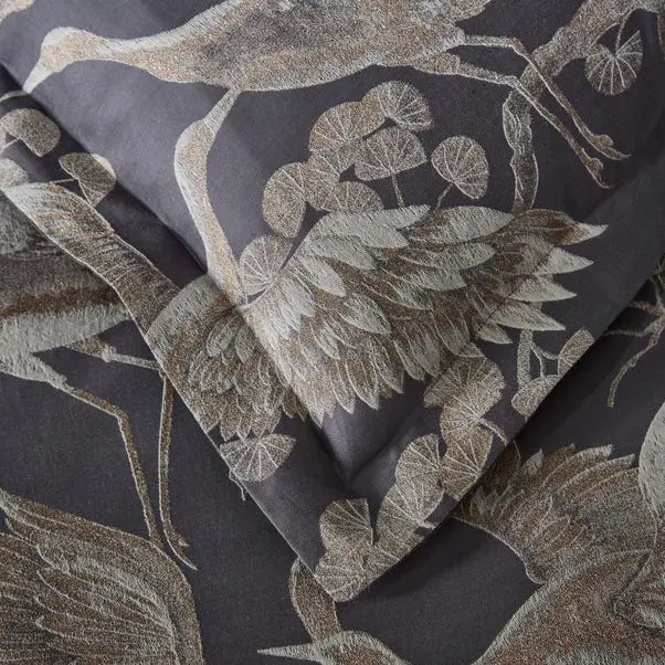 Dorma Gilded Crane Duvet Cover & Pillowcase Set - Image 2