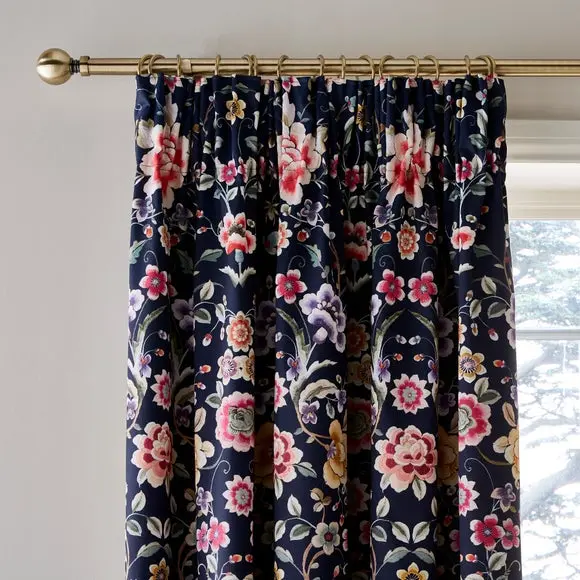 Dorma Midnight Garden Blackout Pencil Pleat Curtains