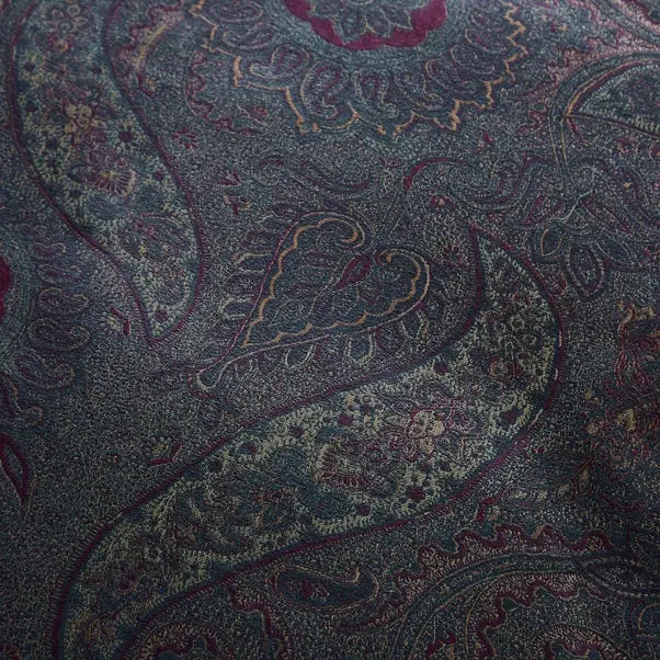 Dorma Paisley Jacquard Damson Duvet Cover and Pillowcase Set - Image 3