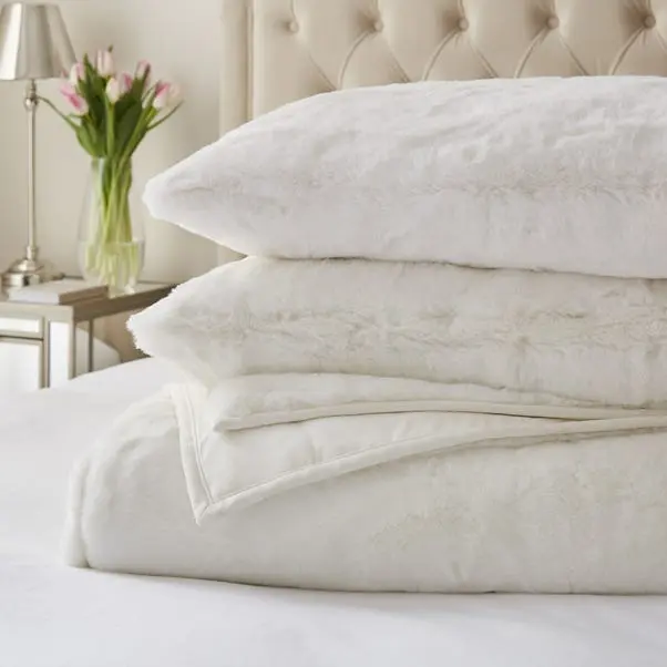 Dorma Purity Faux Fur Bedspread - Image 2