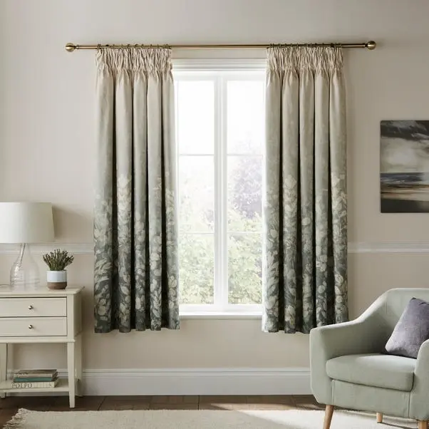 Dorma Whispering Leaves Pencil Pleat Blackout Curtains - Image 2