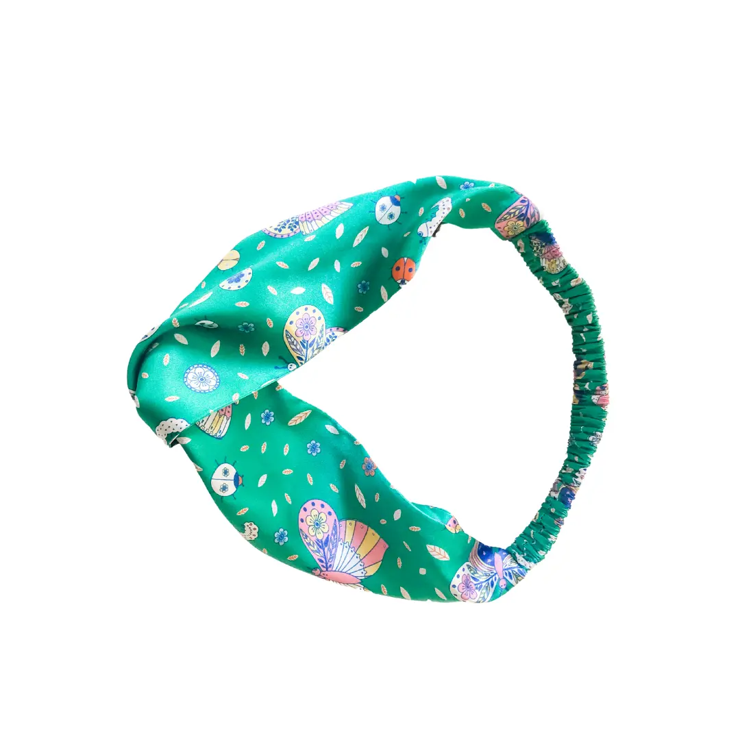 Dottie Silk Headband in Rainforest Butterfly - Image 3