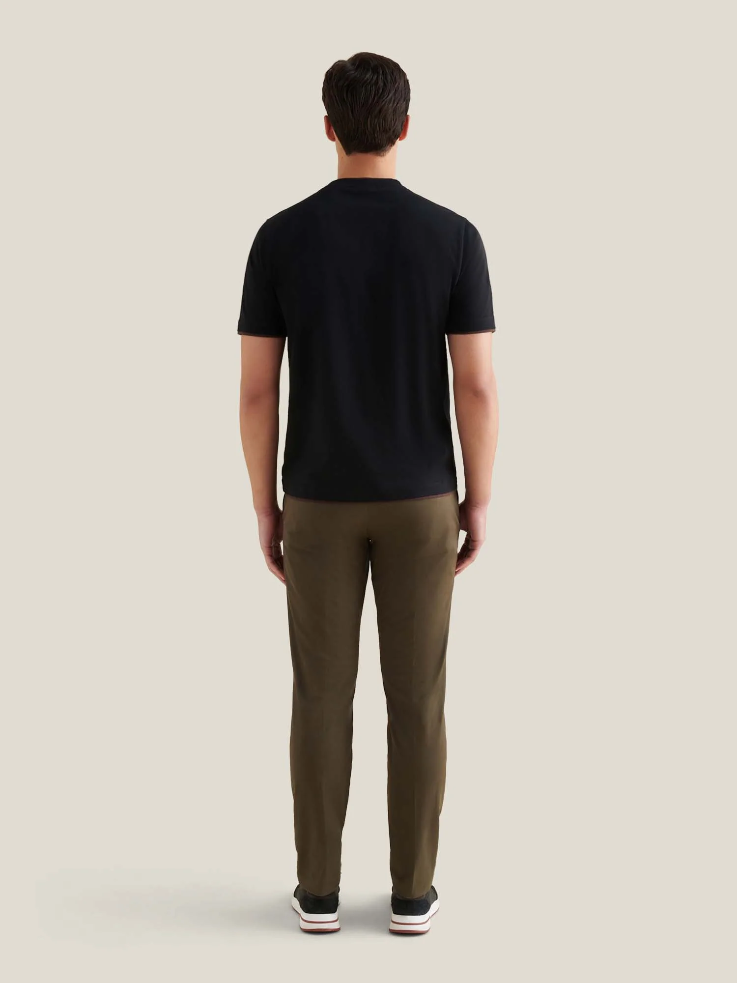 Black Mens Double Layer Mercerised Cotton T-Shirt - Image 4