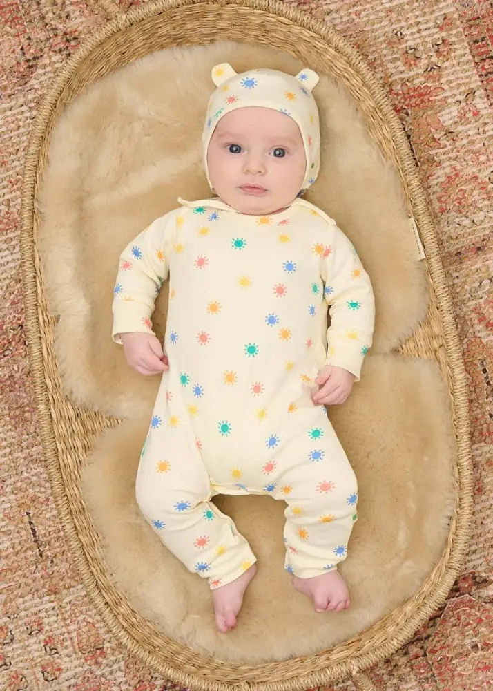Dreamy - Rainbow Sunshine Organic Baby Playsuit - Image 2