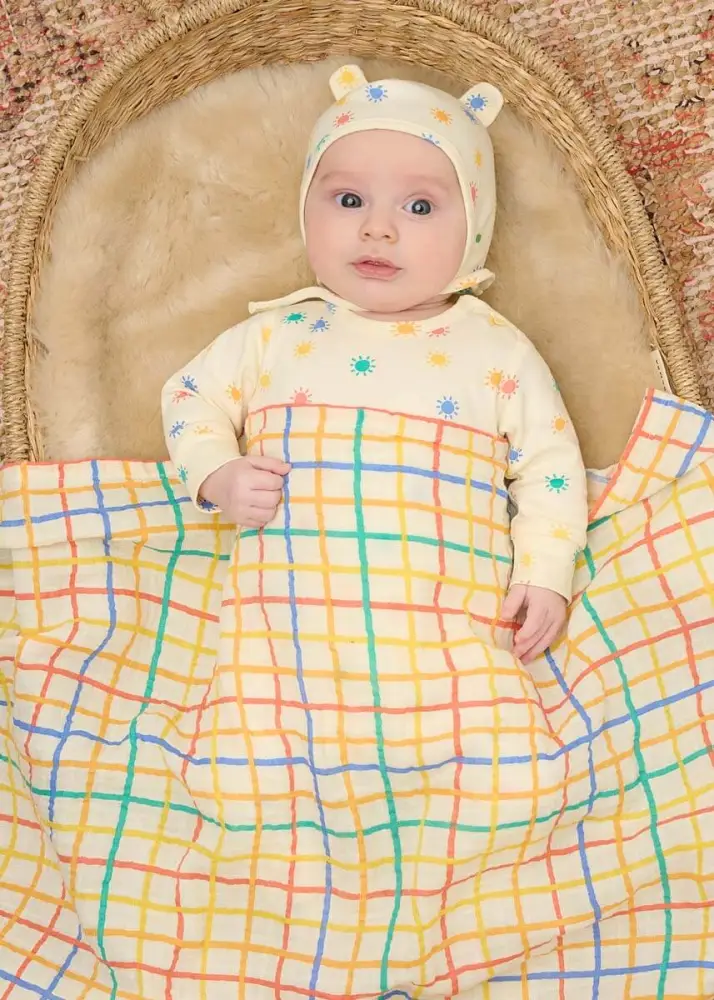 Dreamy - Rainbow Sunshine Organic Baby Playsuit - Image 5