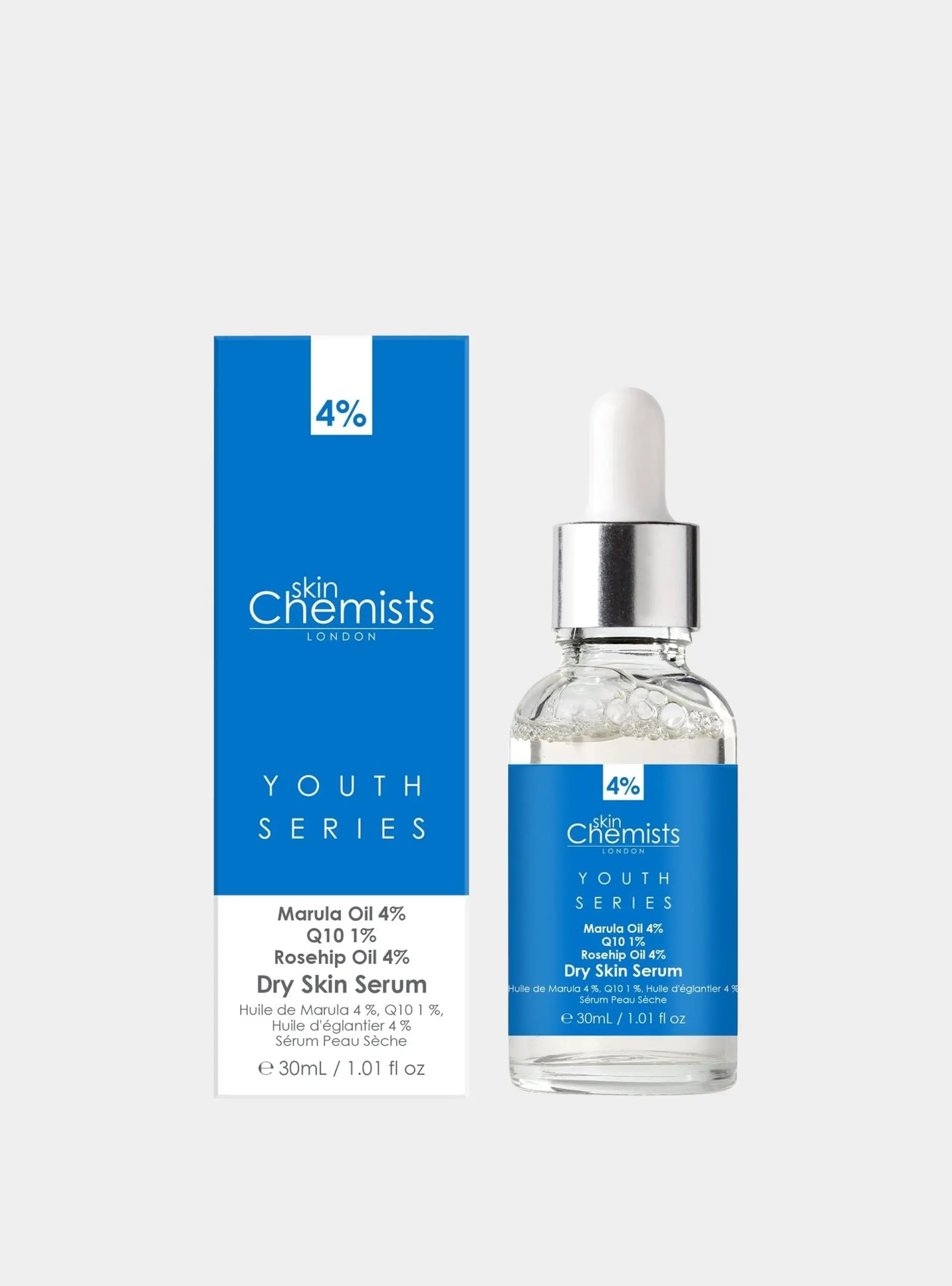Dry Skin Serum Marulua Oil 4%, Q10 1%, Rosehip Oil 4% 30ml