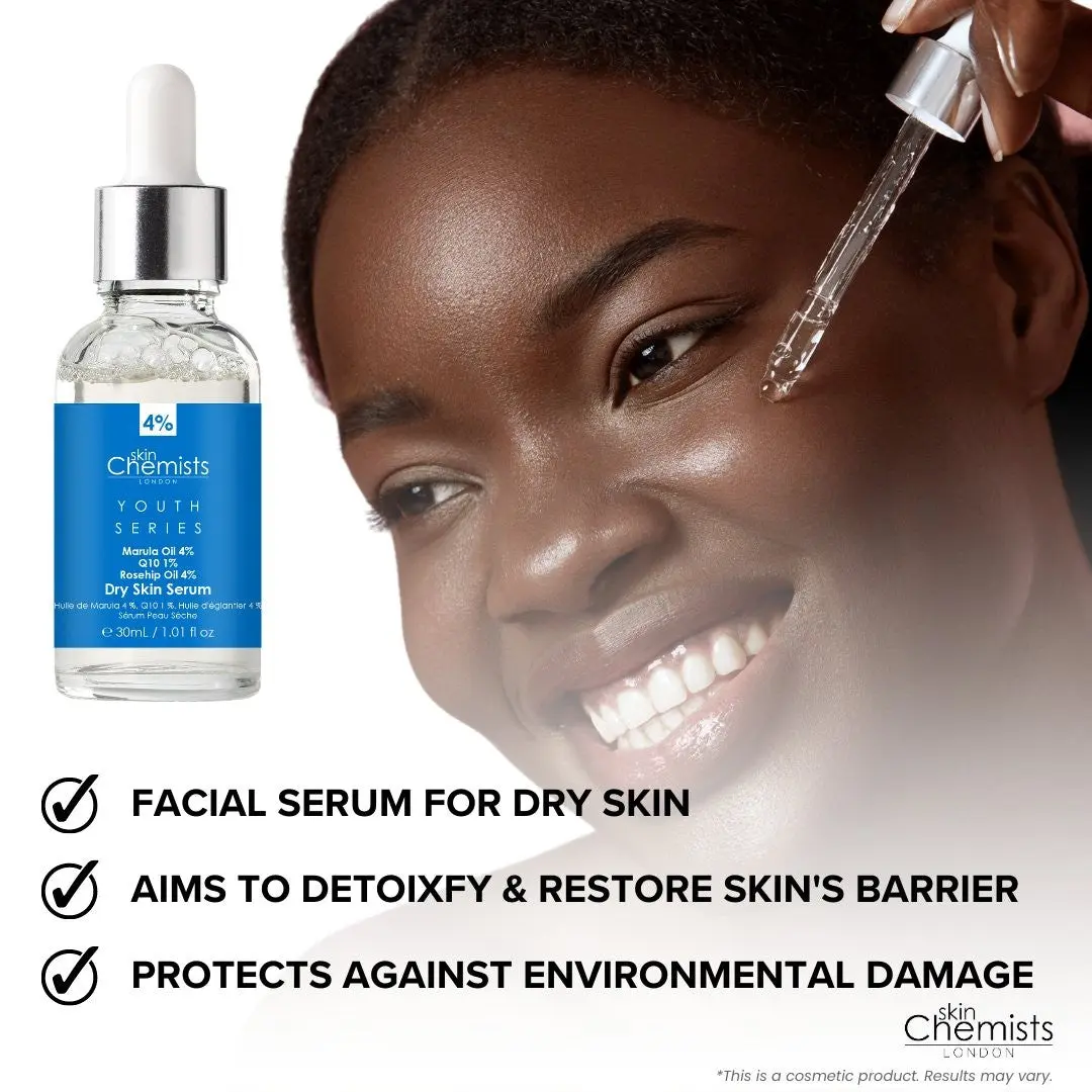 Dry Skin Serum Marulua Oil 4%, Q10 1%, Rosehip Oil 4% 30ml - Image 4