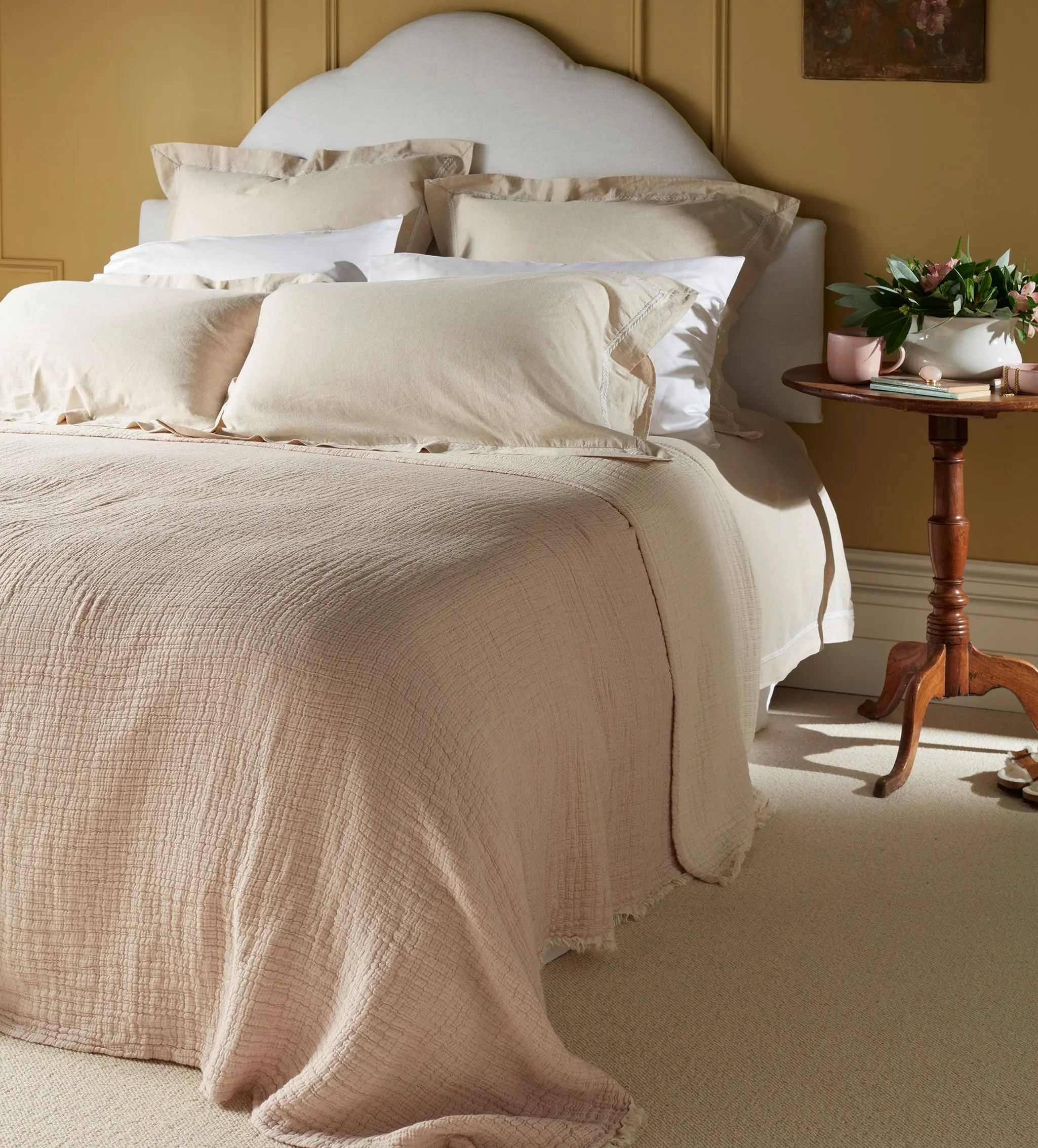 Dusty Pink Orla 100% Cotton Throw