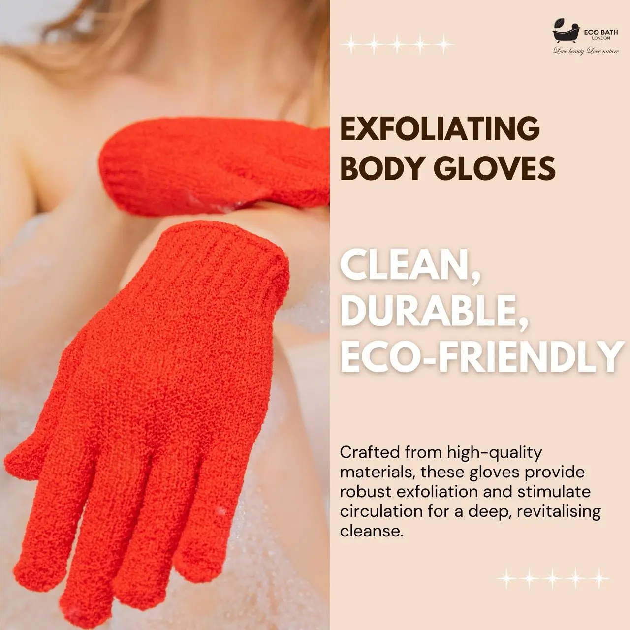 1 Pair of Exfoliating Body Gloves - Image 2