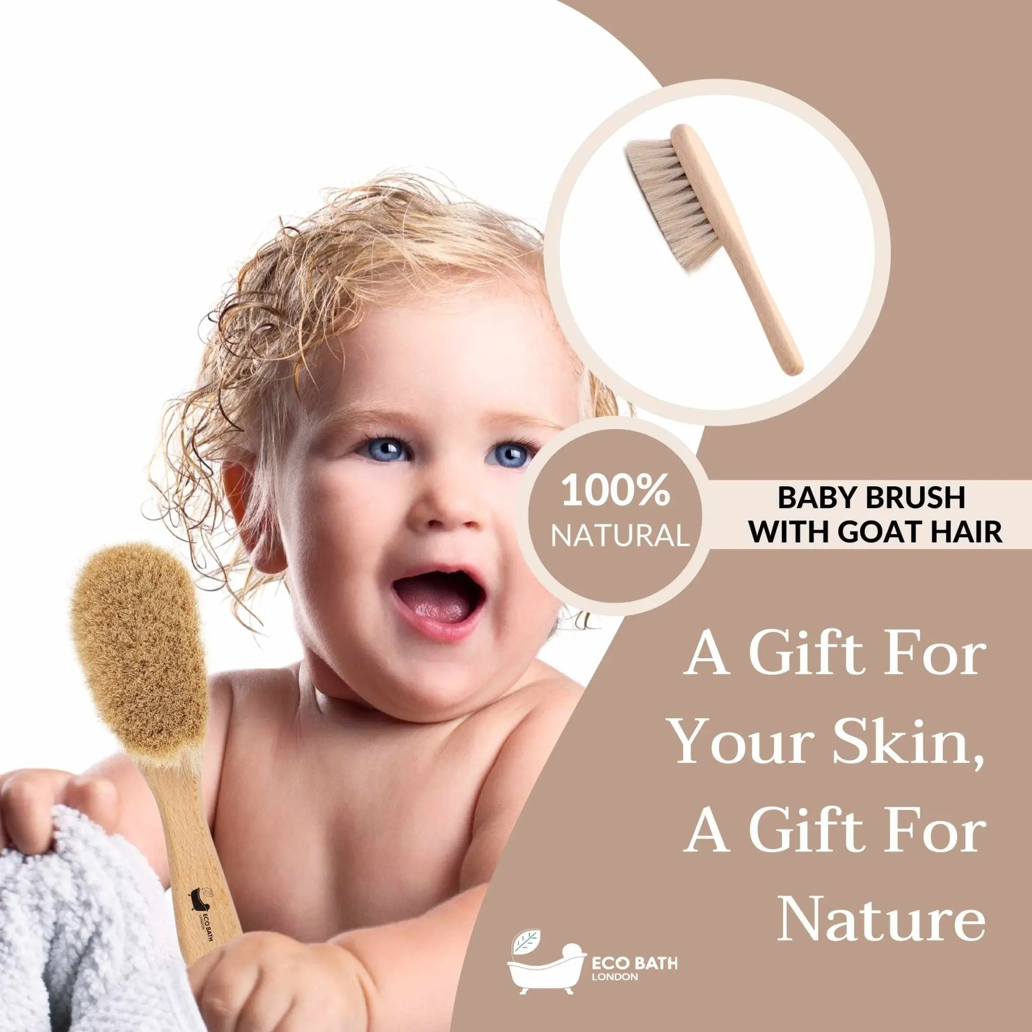 Baby Brush with Goat Hair - Ultra Soft Baby Bath Brush for Newborns - Image 7