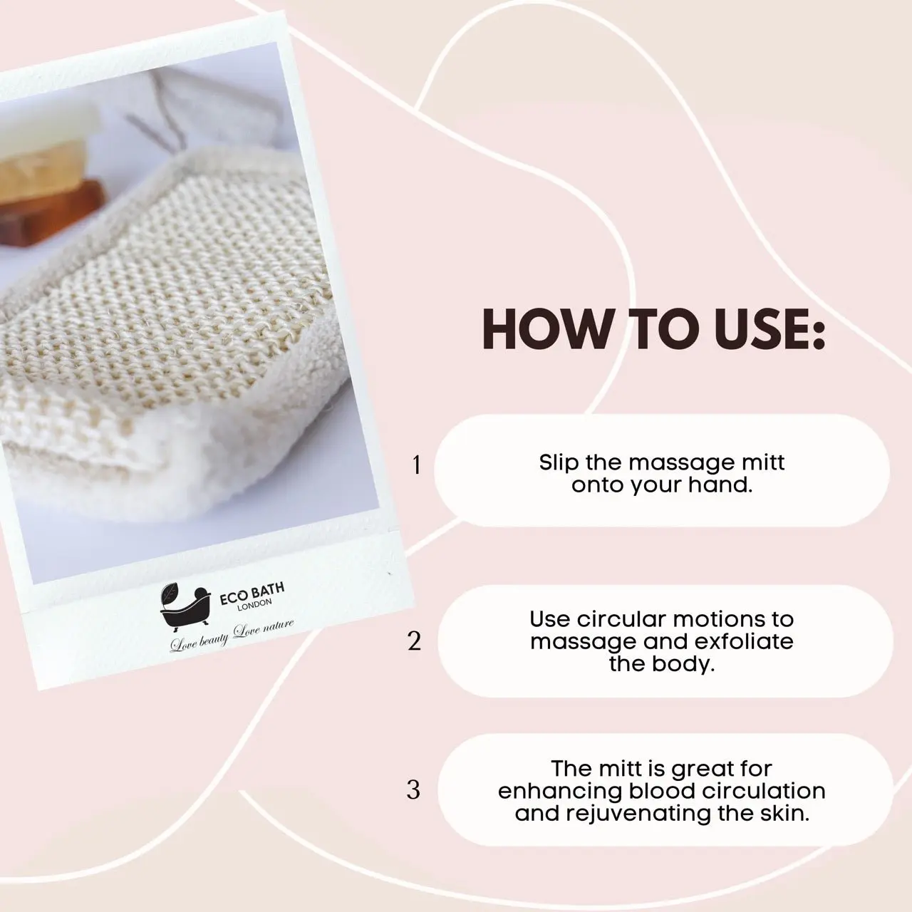 Bamboo and Cotton Massage Mitt - Image 5