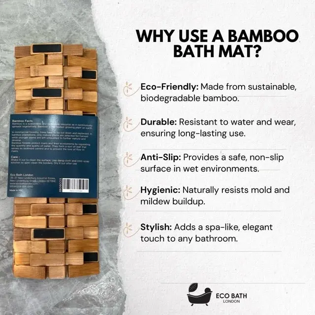 Bamboo Bath Mat - Image 3