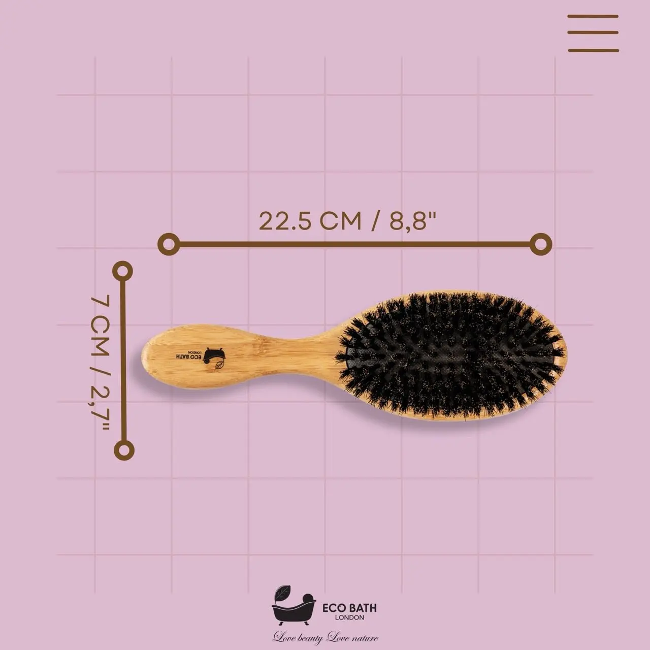 Bamboo Hair Brush with Boar Bristles - Eco-Friendly Detangling Hairbrush for All Hair Types - Image 5