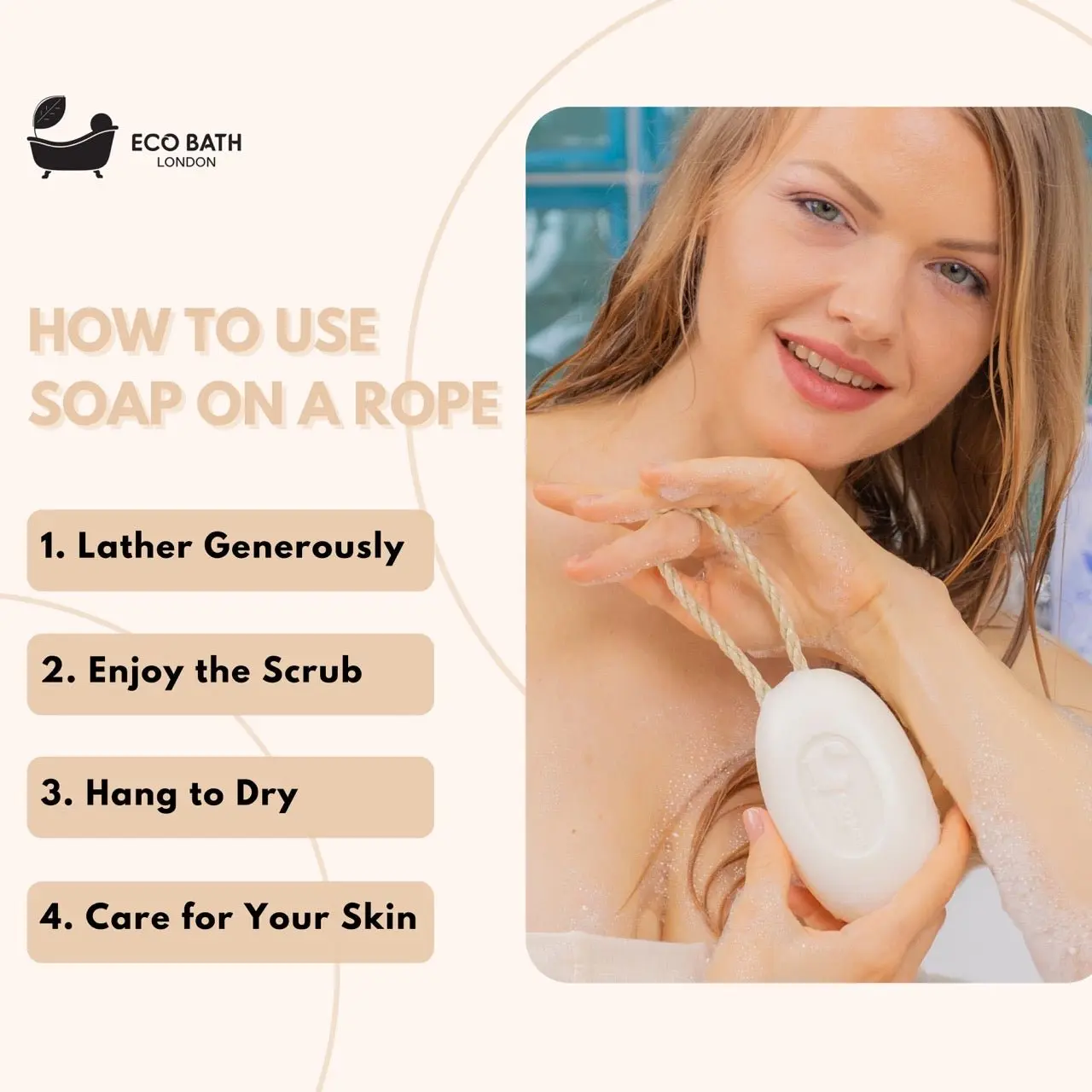 Donkey’s Milk Soap on a Rope 220g - Luxurious and Eco Friendly Body Wash Bar with Shea Butter - Image 6