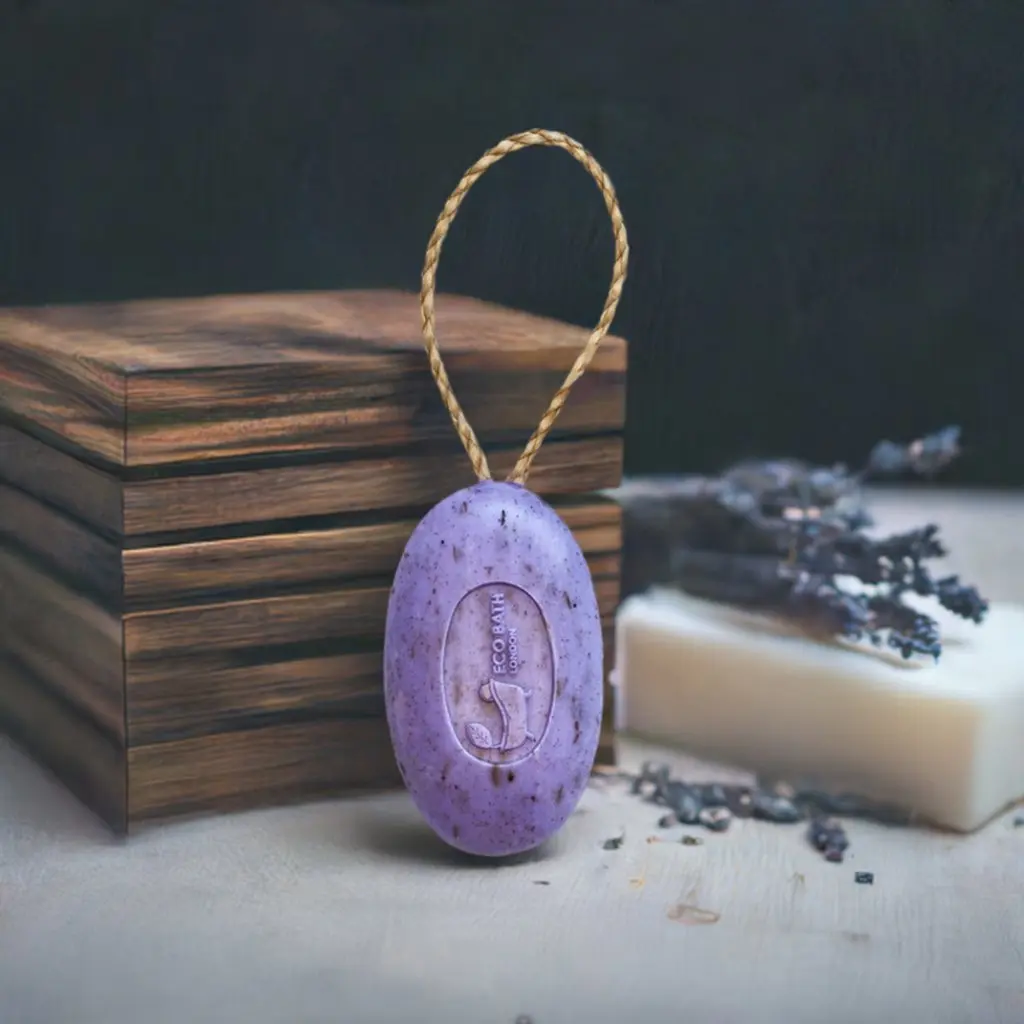 Lavender Soap on a Rope 220g - Luxurious and Eco Friendly Relaxing Body Wash Bar with Shea Butter - Image 9