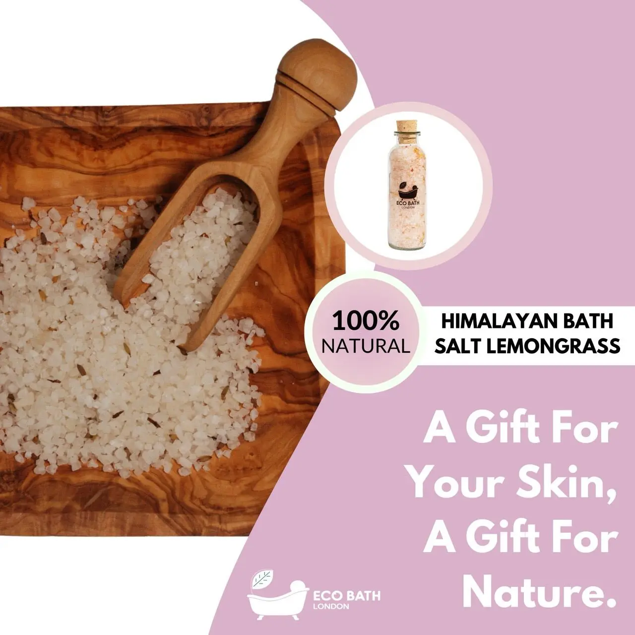 Lemongrass Himalayan Bath Salt 300g - Premium Himalayan Salt Infused with Lemongrass & Calendula - Image 6