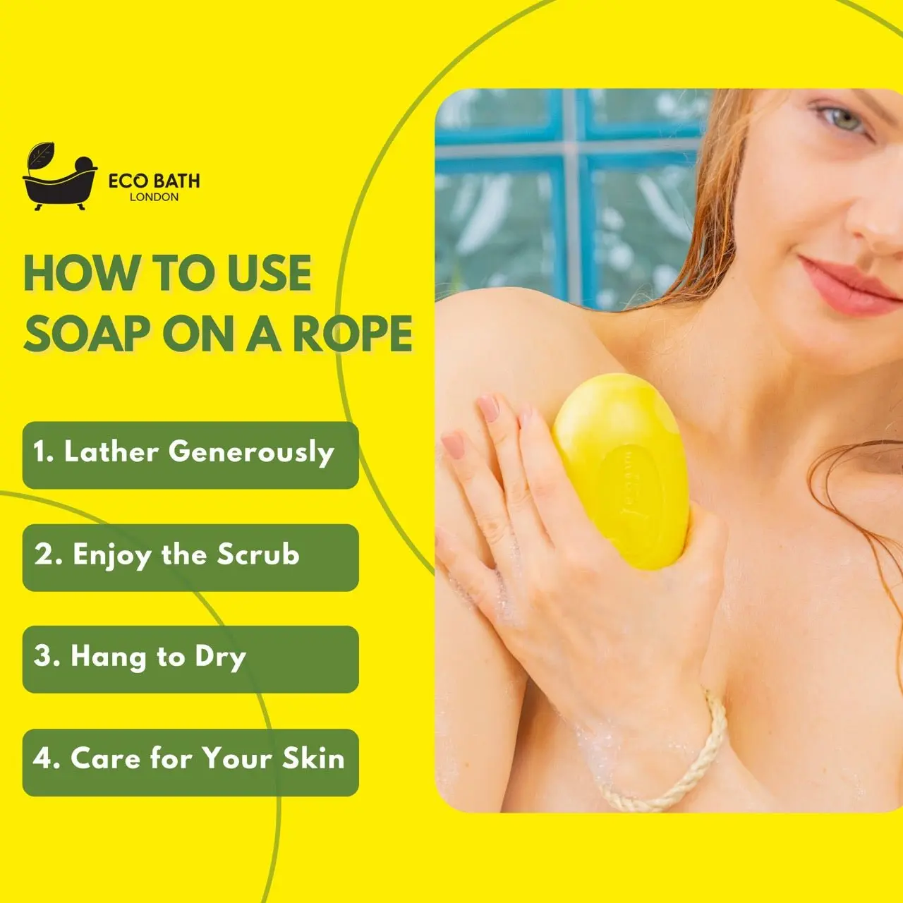 Lime Soap on a Rope 220g - Luxury Eco-Friendly Lime Soap, Refreshing Body Wash Bar with Shea Butter - Image 6