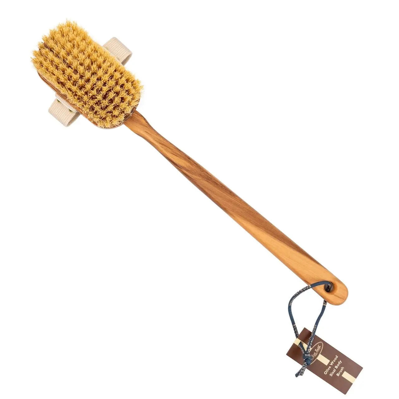 Luxury Natural Sisal Olive Wood Body Brush - The Ultimate Dry Brushing Body Brush