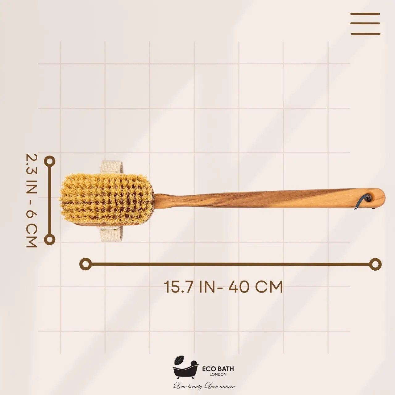 Luxury Natural Sisal Olive Wood Body Brush - The Ultimate Dry Brushing Body Brush - Image 6