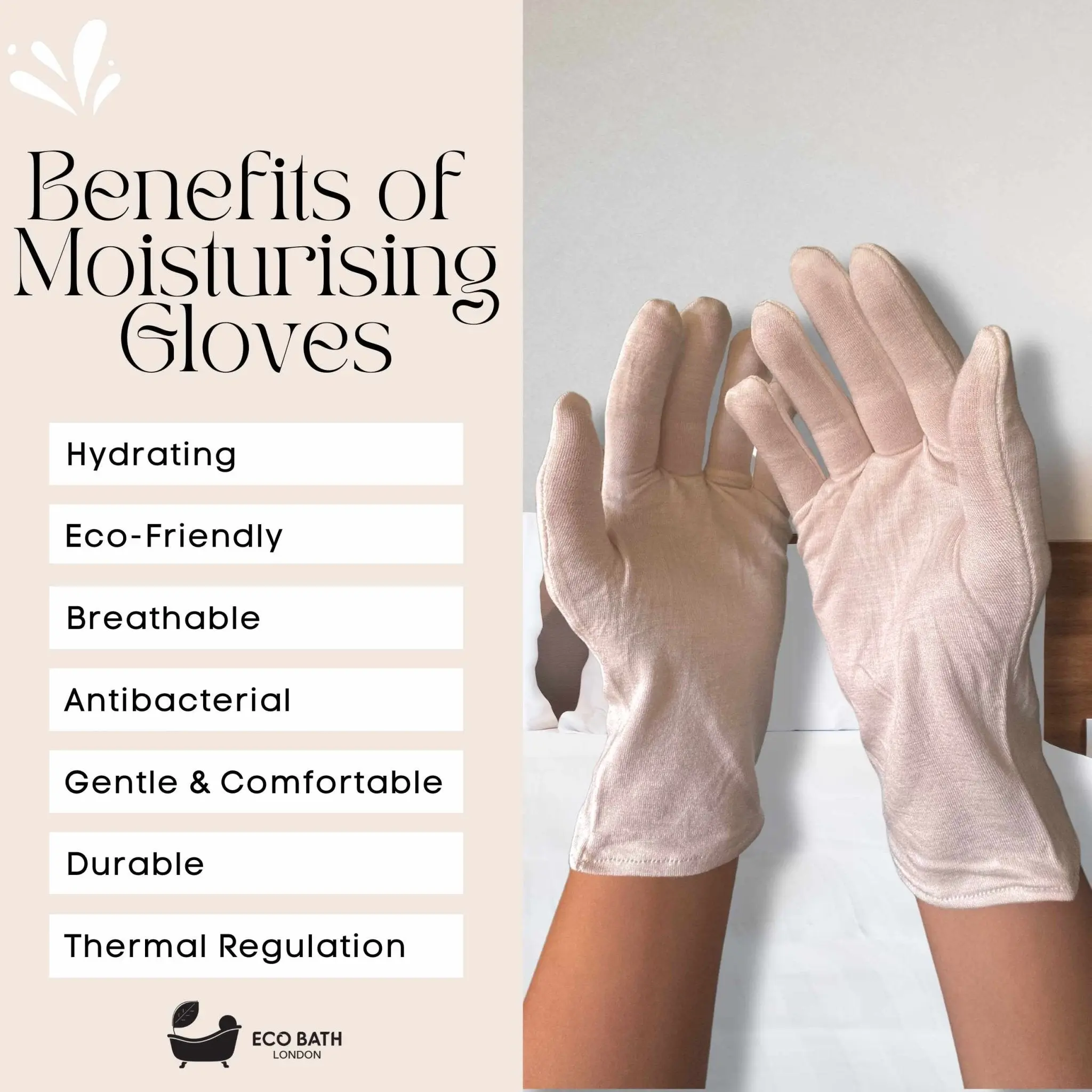 Moisturising Gloves - 1 Pair, Ultra Soft Hand Gloves for Eczema & Dry Hands - Image 3
