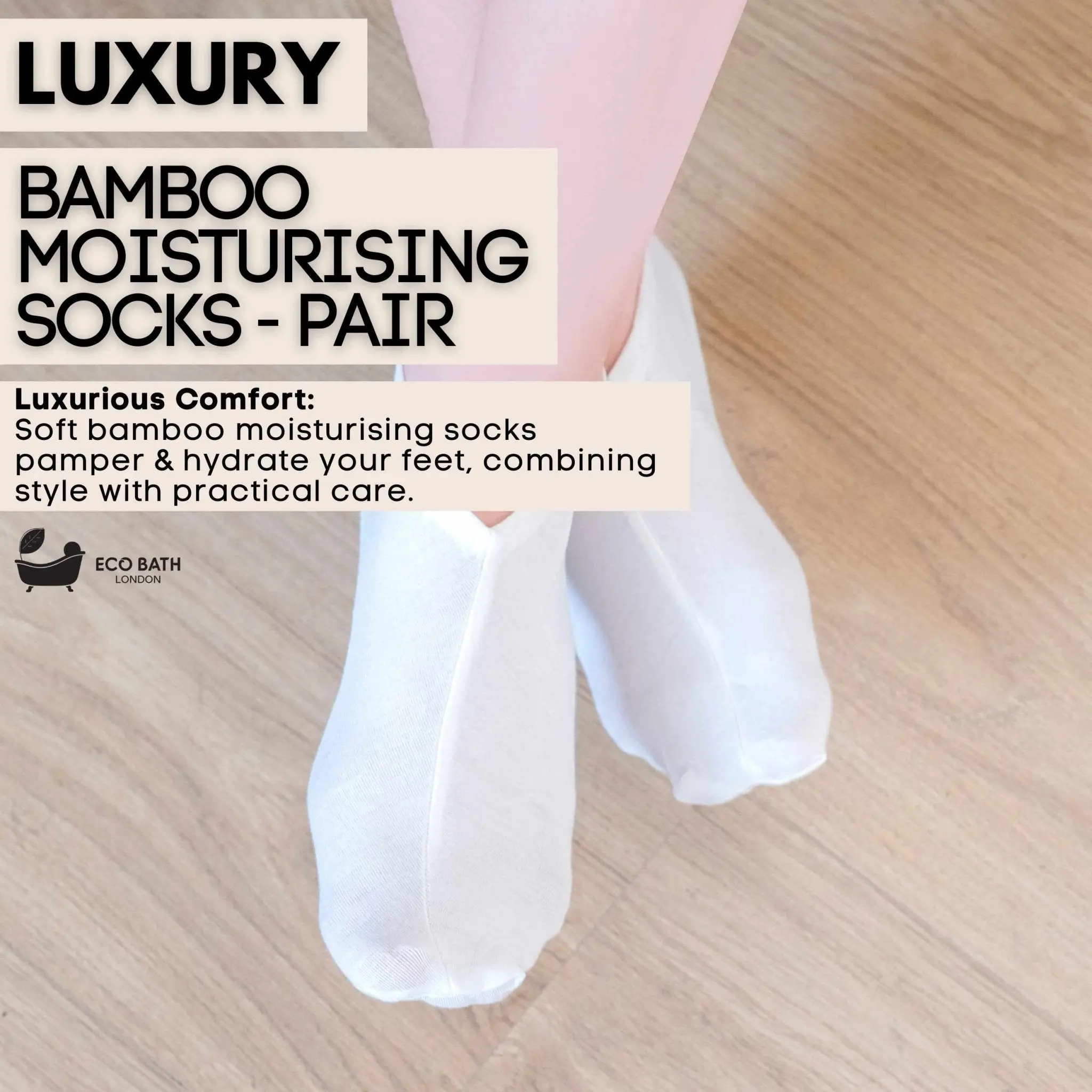 Moisturising Socks - 1 Pair, Breathable Soft Foot Moisturiser Socks for Overnight Hydration - Image 2