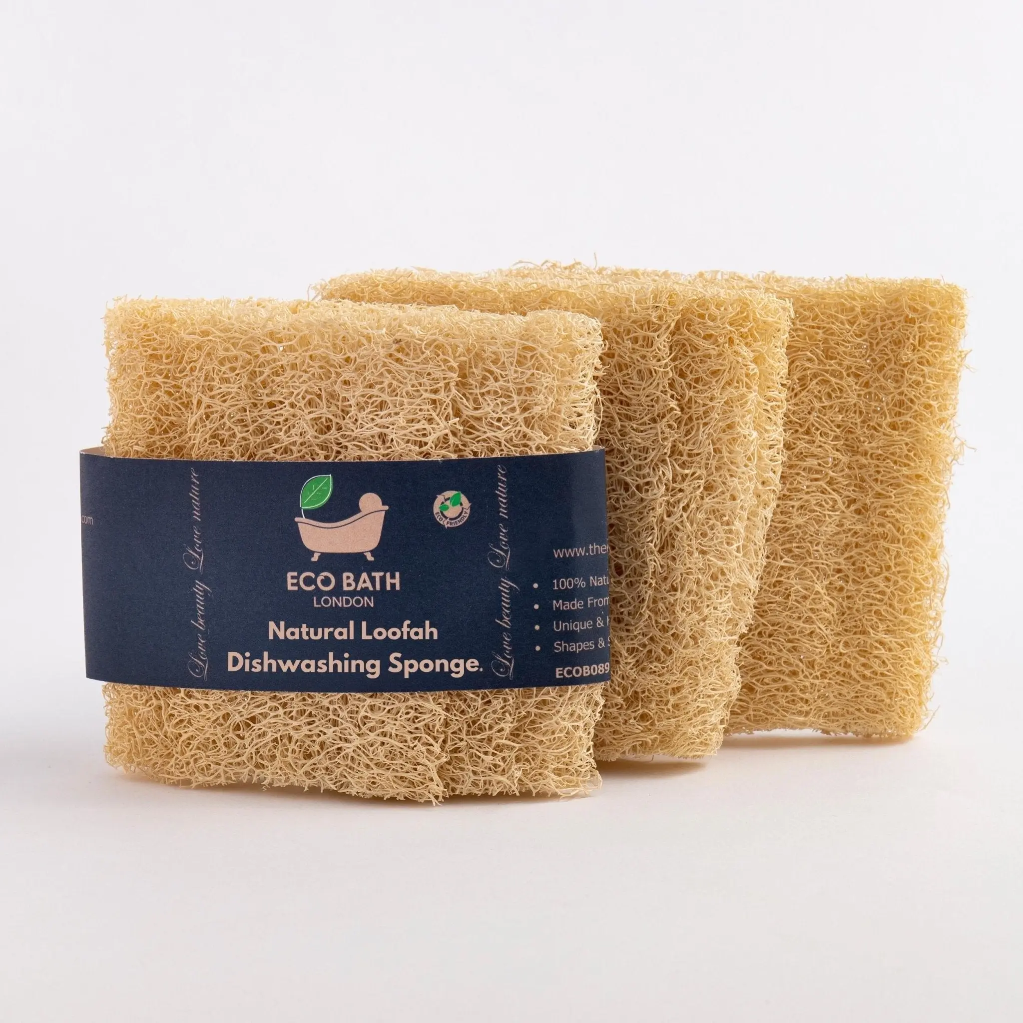 Natural Loofah Dishwashing Sponges - Set of 3 - Image 5